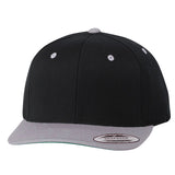 ( More Color ) Yupoong Classic 6089M 2Tone Wool Flat Bill Blank Baseball Hat Plain Snapback Cap