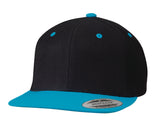 ( More Color ) Yupoong Classic 6089M 2Tone Wool Flat Bill Blank Baseball Hat Plain Snapback Cap