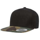 ( More Color ) Yupoong Classic 6089M Camo Flat Bill Blank Baseball Hat Plain Snapback Cap