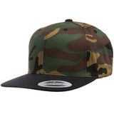 ( More Color ) Yupoong Classic 6089M Camo Flat Bill Blank Baseball Hat Plain Snapback Cap