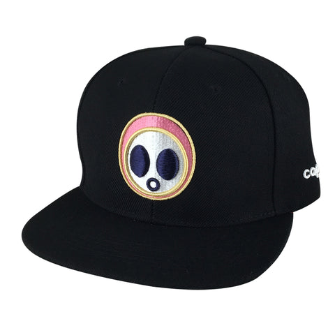 Classic Caprobot Face Logo Baseball Hat Snapback Cap - Black Pink Beige