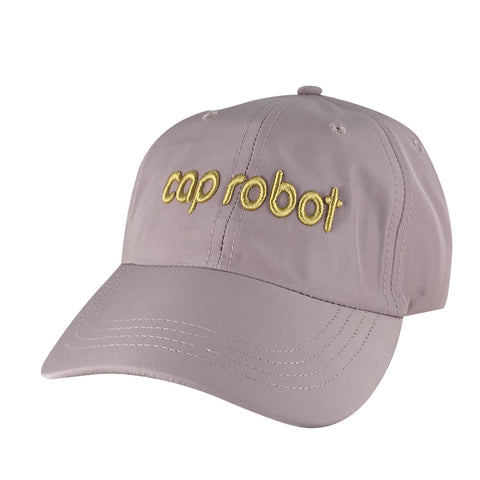 CapRobot Neon Sign Nylon Gold Adjustable Hat Dad Cap - Light Pink