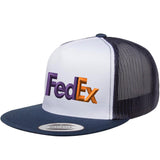 FedEx Flat Bill Trucker Snapback Hats Uniform