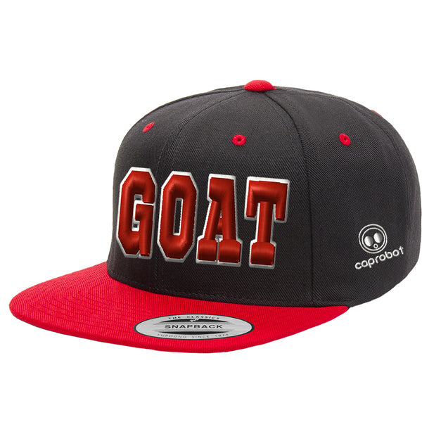 3D Embroidered GOAT Snapback Hats Black ( more colors ) – CapRobot.com