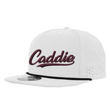 Caddie Script Perforated Golf Hats UPF50+ Adjustable Rope Snapback Cap