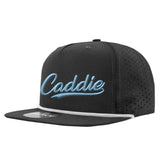 Caddie Script Perforated Golf Hats UPF50+ Adjustable Rope Snapback Cap