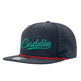Caddie Script Perforated Golf Hats UPF50+ Adjustable Rope Snapback Cap