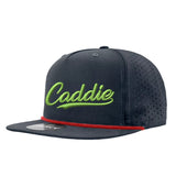 Caddie Script Perforated Golf Hats UPF50+ Adjustable Rope Snapback Cap
