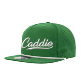 Caddie Script Perforated Golf Hats UPF50+ Adjustable Rope Snapback Cap