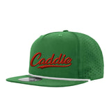 Caddie Script Perforated Golf Hats UPF50+ Adjustable Rope Snapback Cap