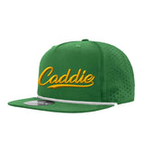 Caddie Script Perforated Golf Hats UPF50+ Adjustable Rope Snapback Cap