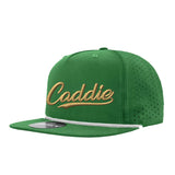 Caddie Script Perforated Golf Hats UPF50+ Adjustable Rope Snapback Cap