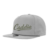 Caddie Script Perforated Golf Hats UPF50+ Adjustable Rope Snapback Cap