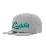 Caddie Script Perforated Golf Hats UPF50+ Adjustable Rope Snapback Cap