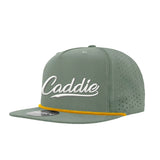 Caddie Script Perforated Golf Hats UPF50+ Adjustable Rope Snapback Cap