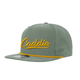 Caddie Script Perforated Golf Hats UPF50+ Adjustable Rope Snapback Cap