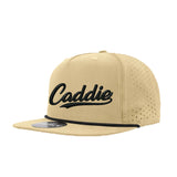 Caddie Script Perforated Golf Hats UPF50+ Adjustable Rope Snapback Cap