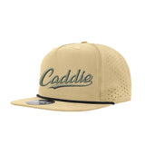 Caddie Script Perforated Golf Hats UPF50+ Adjustable Rope Snapback Cap