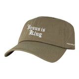 Jesus is King Relax Dad Hats