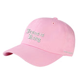 Jesus is King Relax Dad Hats