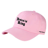 Jesus is King Relax Dad Hats