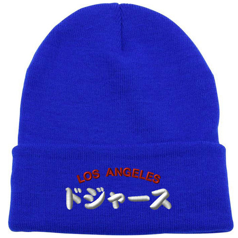 Los Angeles Baseball LA Kanji Long Cuffed Beanie Winter Hats ( More Colors )