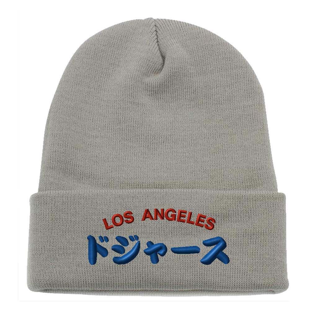 Los Angeles Baseball LA Kanji Long Cuffed Beanie Winter Hats
