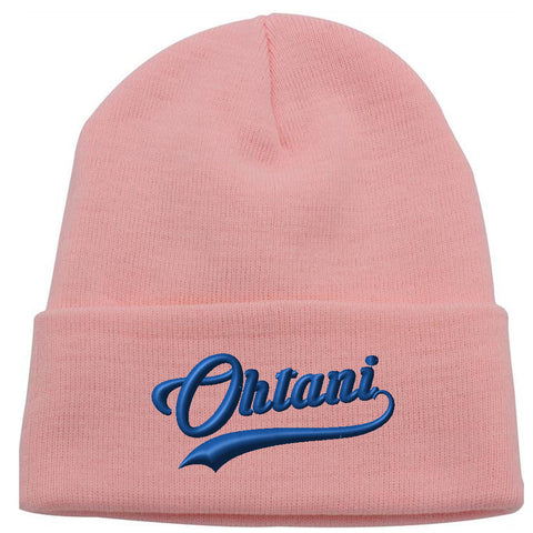 Shohei Ohtani Sharktail Script Long Cuffed Beanie Winter Hats ( More Colors )