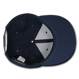 ( More Color ) Blank Plain 6panel Solid Color Baseball Hat Flat Round Bill Snapback Cap