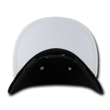 ( More Color ) Blank Plain 6panel Black/Grey/Red/Blue 2tone Baseball Hat Round Flat Bill Snapback Cap