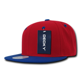( More Color ) Blank Plain 6panel Black/Grey/Red/Blue 2tone Baseball Hat Round Flat Bill Snapback Cap