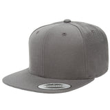 Yupoong Classic 6089M Wool Flat Bill Snapback Blank Hat Solid Color