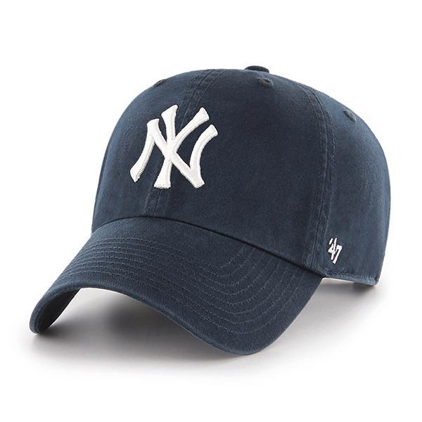 47\' Brand MLB Cleanup New York Yankees Dad Hat Navy Blue Baseball Cap –
