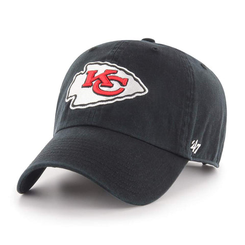 47' Brand NFL Cleanup Kansas City Chiefs Dad Hat Unstructured Baseball Cap Black