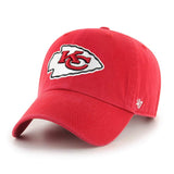47' Brand NFL Cleanup Kansas City Chiefs Dad Hat Unstructured Baseball Cap Red