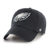 47' Brand NFL Cleanup Philadelphia Eagles Dad Hat Unstructured Baseball Cap Black