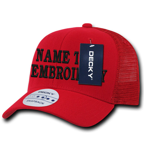 Custom Embroidered Trucker Hat Personalized Embroidery Mesh Snapback Cap