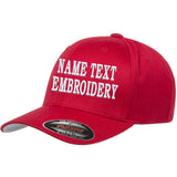Custom Embroidered Flexfit Hat Wooly Combed Personalized Text Embroidery Size Fitted Cap
