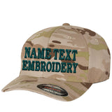 Custom Embroidered Flexfit Hat Wooly Combed Personalized Text Embroidery Size Fitted Cap