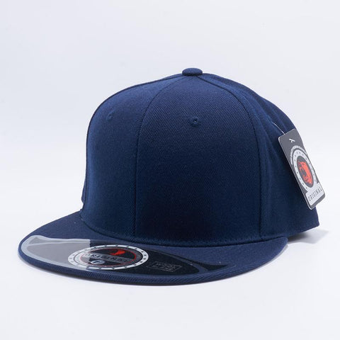 Navy Blue Premium Wool Blend Roud Visor Men Women Size Baseball Cap Fitted Hat