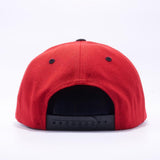 ( More Color ) 2tone Solid Color Premium Wool Semi Square Flat Bill Blank Baseball Cap Snapback Hat