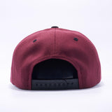 ( More Color ) 2tone Solid Color Premium Wool Semi Square Flat Bill Blank Baseball Cap Snapback Hat