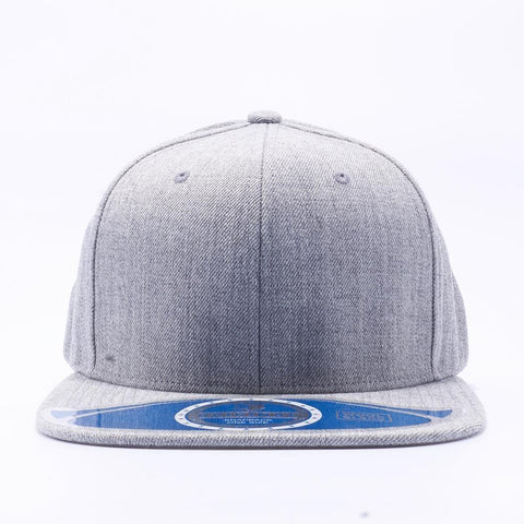 ( More Color )  Heather Premium Wool Semi Square Flat Bill Blank Baseball Cap Snapback Hat