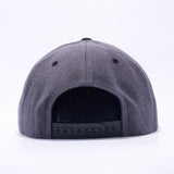 ( More Color )  Heather Premium Wool Semi Square Flat Bill Blank Baseball Cap Snapback Hat