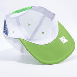 ( More Choice ) 2-tone Semi Square Flat Bill Plain Baseball Cap Blank Snapback Hat