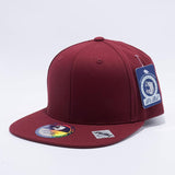 ( More Choice ) Solid Color Semi Square Flat Bill Plain 6Panel Cotton Baseball Cap Blank Snapback Hat