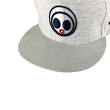 Classic Caprobot Face Logo Jersey Knit Baseball Hat Snapback Cap - Heather Grey Creamy Sudue Visor