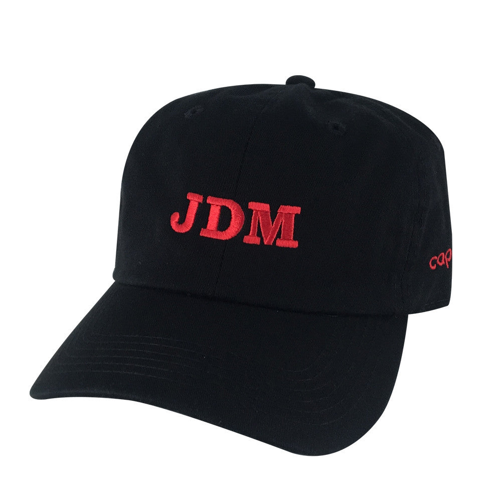 JDM Team Hat Dad Cap - Black Red – CapRobot.com