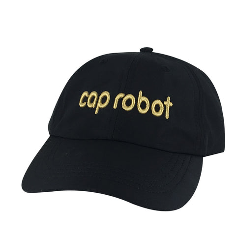 CapRobot Neon Sign Nylon Gold Adjustable Hat Dad Cap - Black