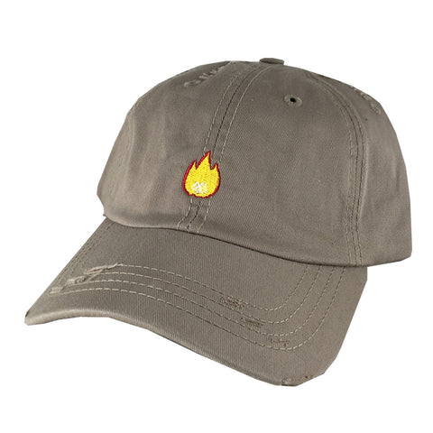 Emoji On Fire Flame Hat Dad Cap 